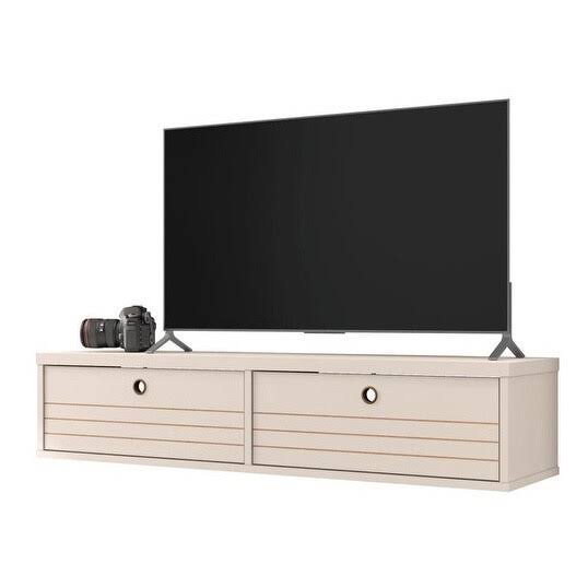 White Floating Entertainment Center R720719