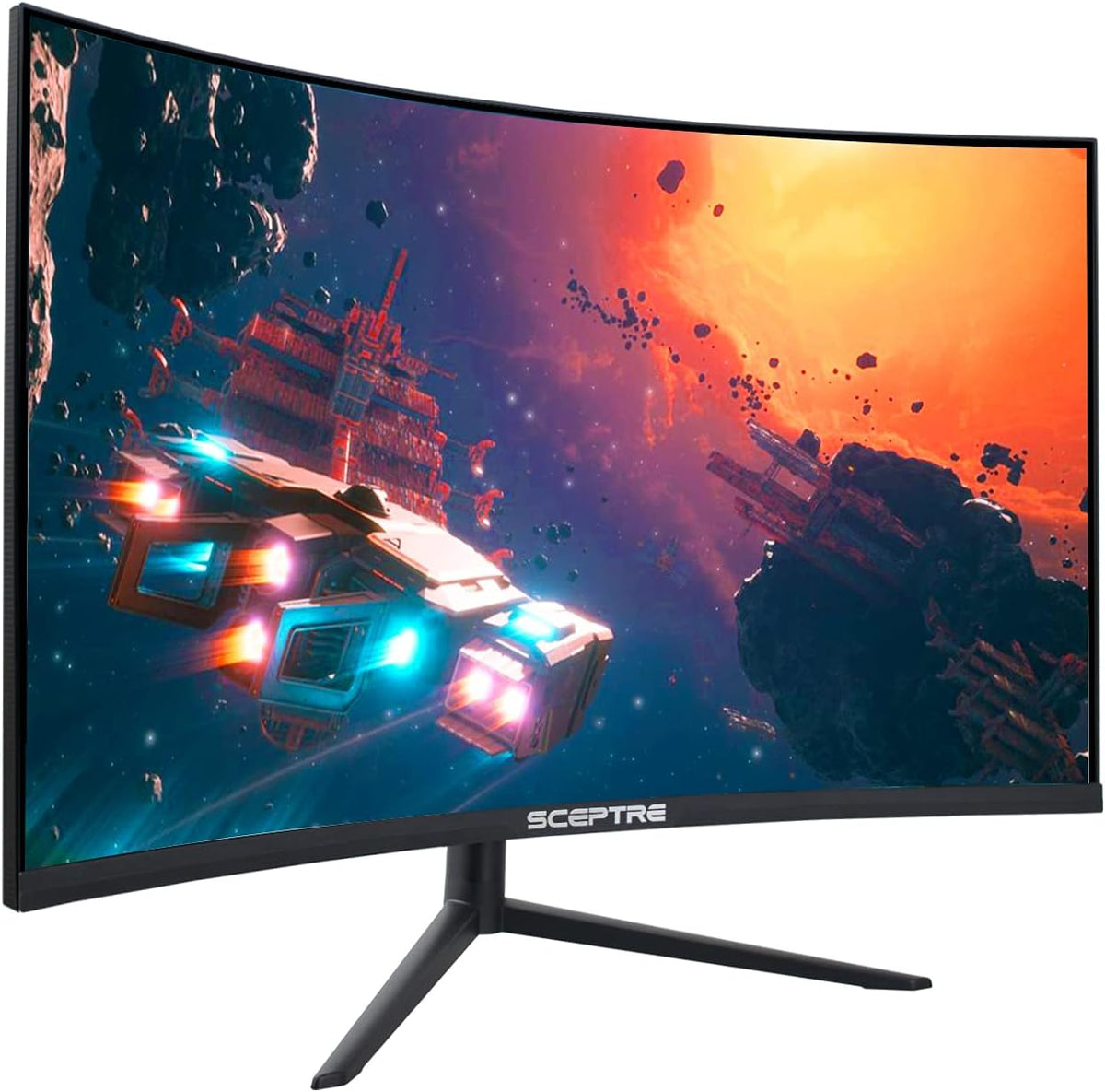 32 inch Curved QHD Gaming Monitor 2560 x 1440 165Hz 1ms HDR400 AMD FreeSync Premium Height Adjustable DisplayPort HDMI Build-in Speakers Black S623210