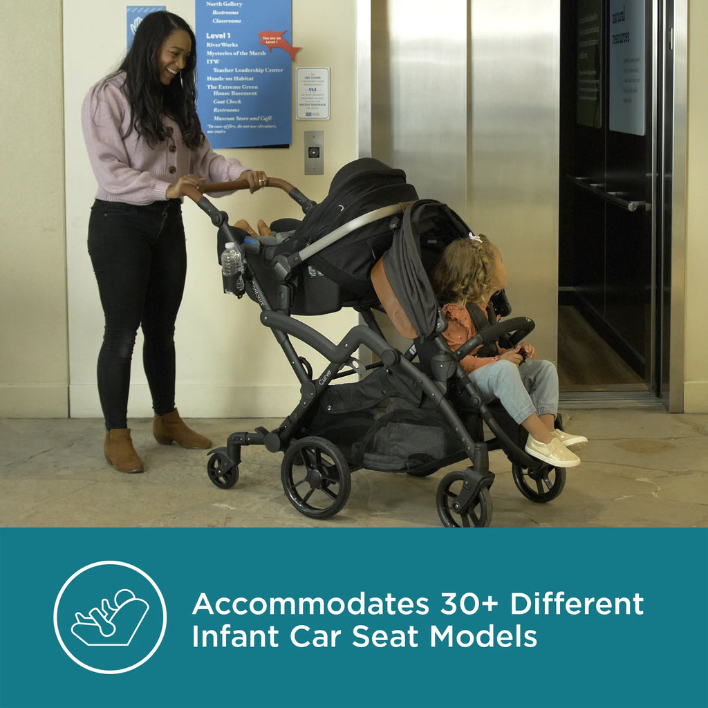 Black Double Tandem Stroller S404207