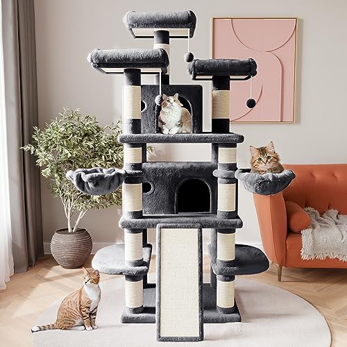 Beige Multi-Level Cat Tree with Condo Z3922