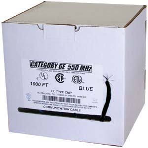 1000ft Cat6 550mhz Solid Plenum Cable O63100