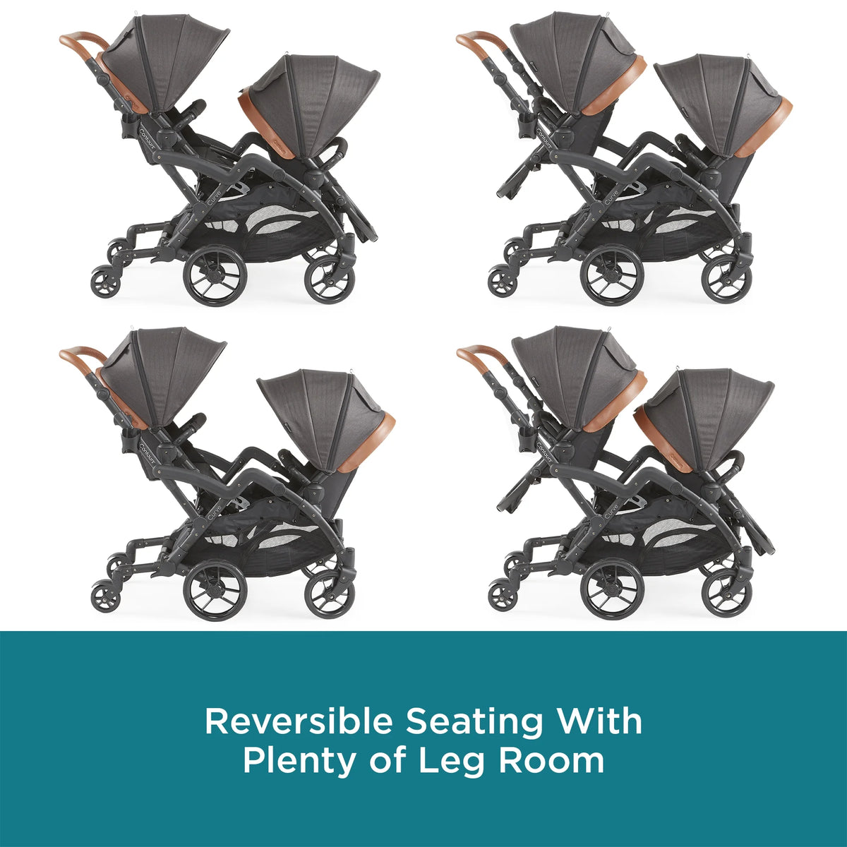 Black Double Tandem Stroller S404207