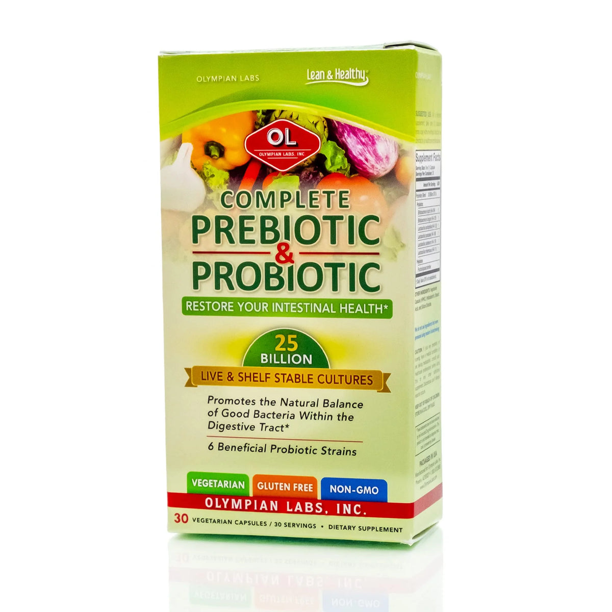 Prebiotic and Probiotic Supplement 30 Vegetarian Capsules U8157