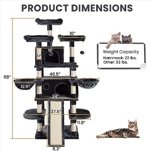 Beige Multi-Level Cat Tree with Condo Z3922