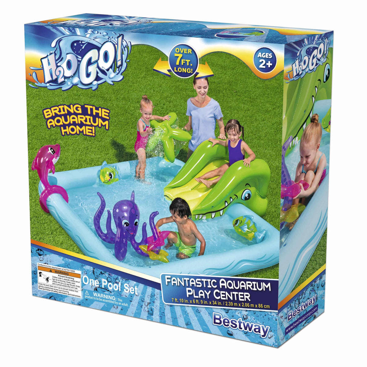 Multicolor Inflatable Kids Water Play Center with Slide J512