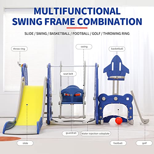 8 in 1 Toddler Slide and Swing Set H8103