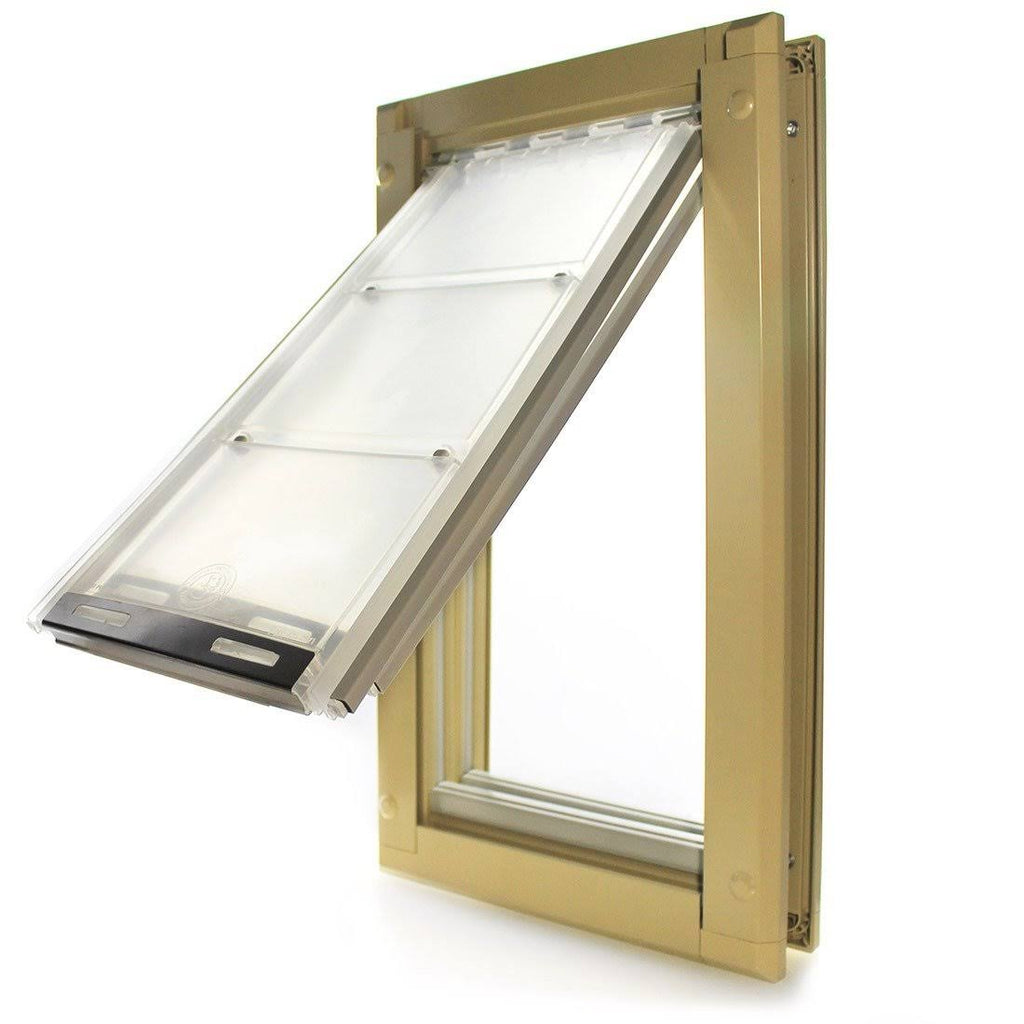 Tan Double Flap Pet Door E430381