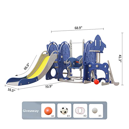 8 in 1 Toddler Slide and Swing Set H8103