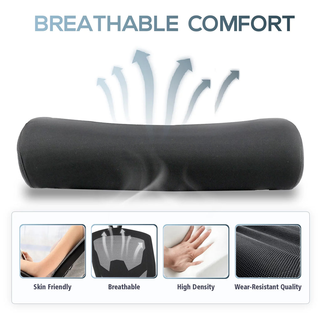 Black Ergonomic Mesh Office Chair with Footrest and Head Support K551403