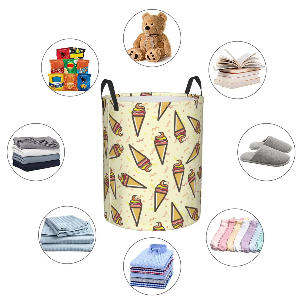 Waterproof Laundry Hamper with Handle S776