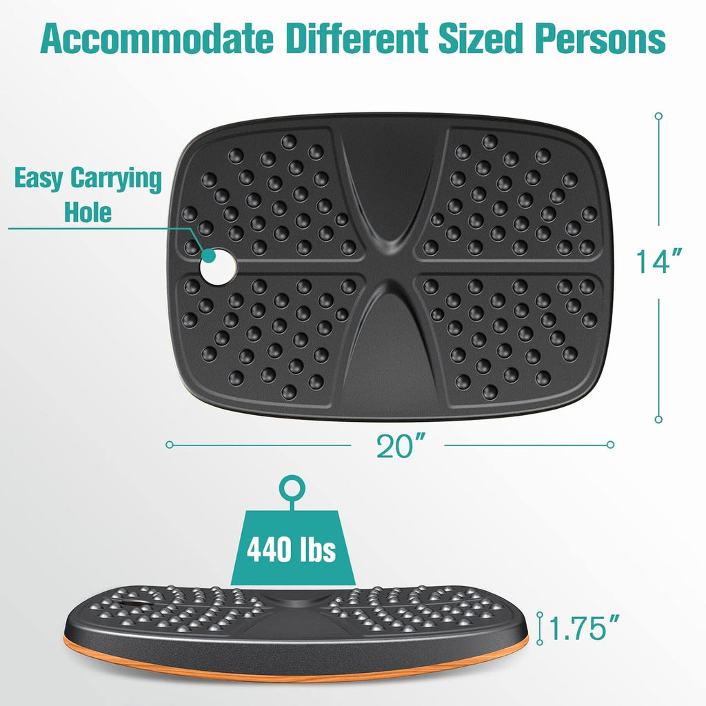 Black Pack of 2 Balance Board Mat U26579