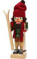 Nutcracker - Skier with Green Goat and Red Hat A9074