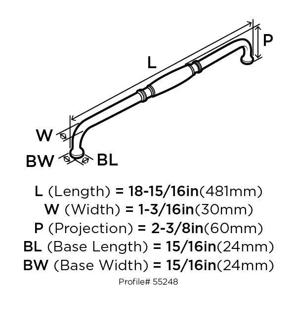 18" Center To Center Appliance Pull U1491