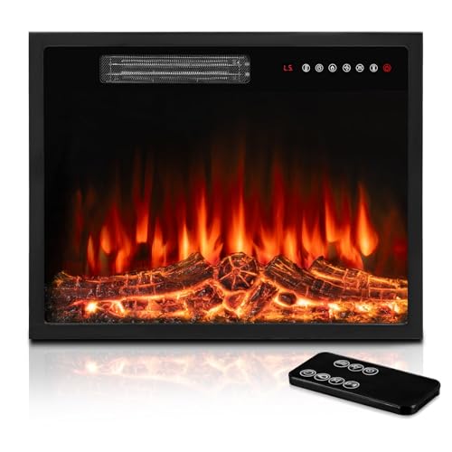 White Fireplace TV Stand with Electric Fireplace V21461