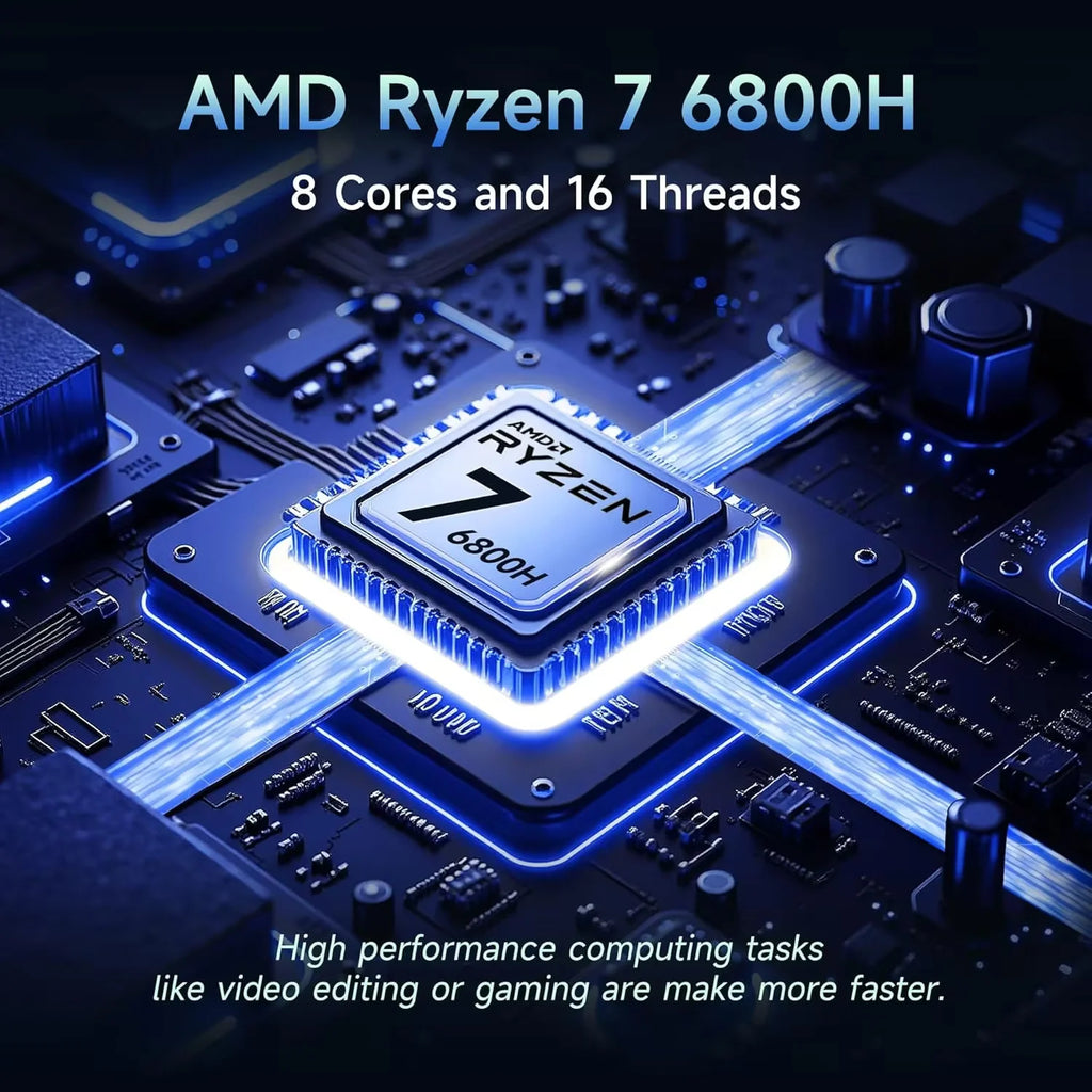 17.3" IPS FHD Gaming Laptop, AMD Ryzen 7 6800H 32GB DDR5 RAM 1TB SSD AMD Radeon 680M GPU S752