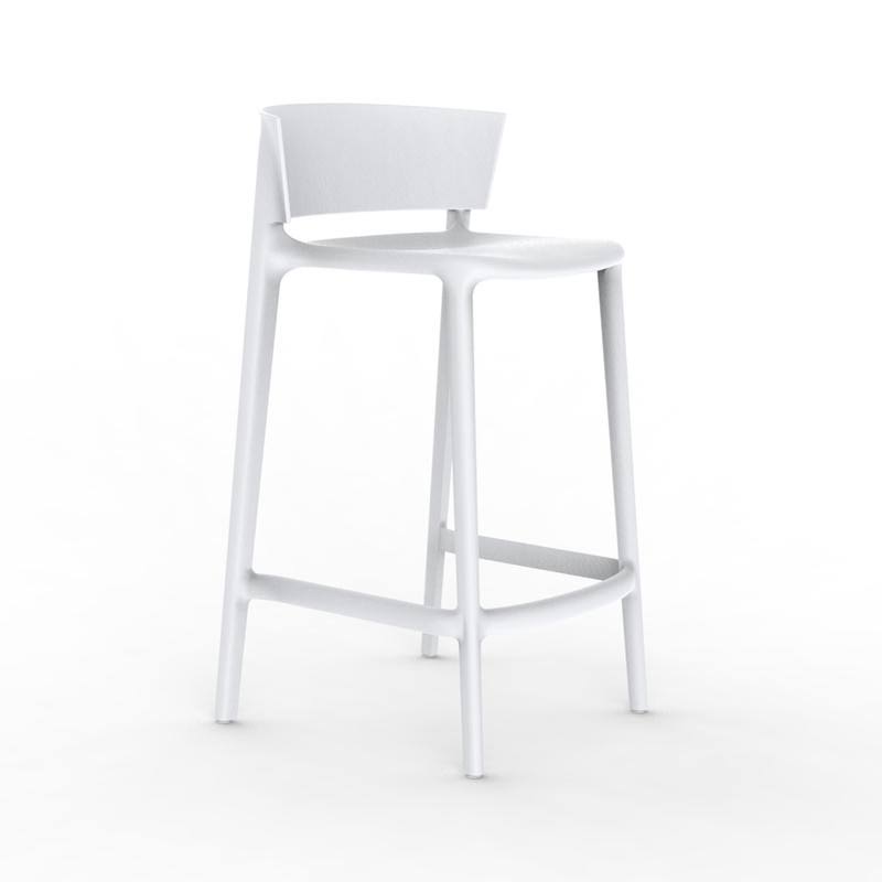 White Patio Bar Stool P9947