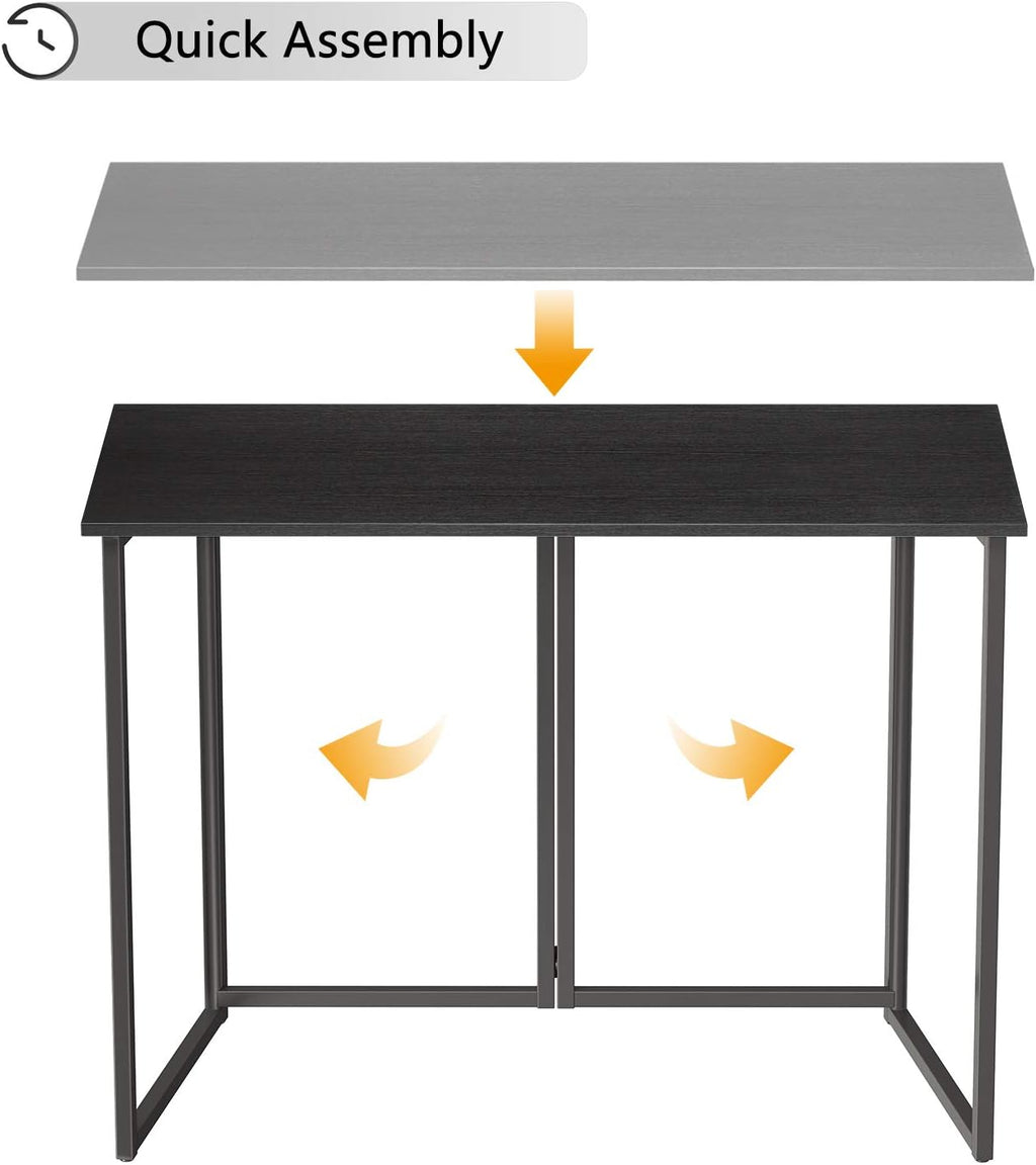 Black Folding Computer Desk W777947