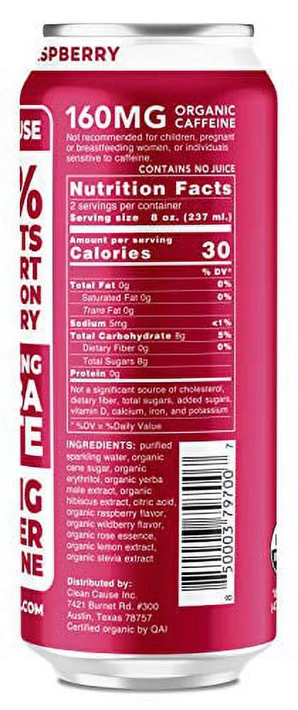 Raspberry Yerba Mate, 12 (16 fl oz) Cans B2216