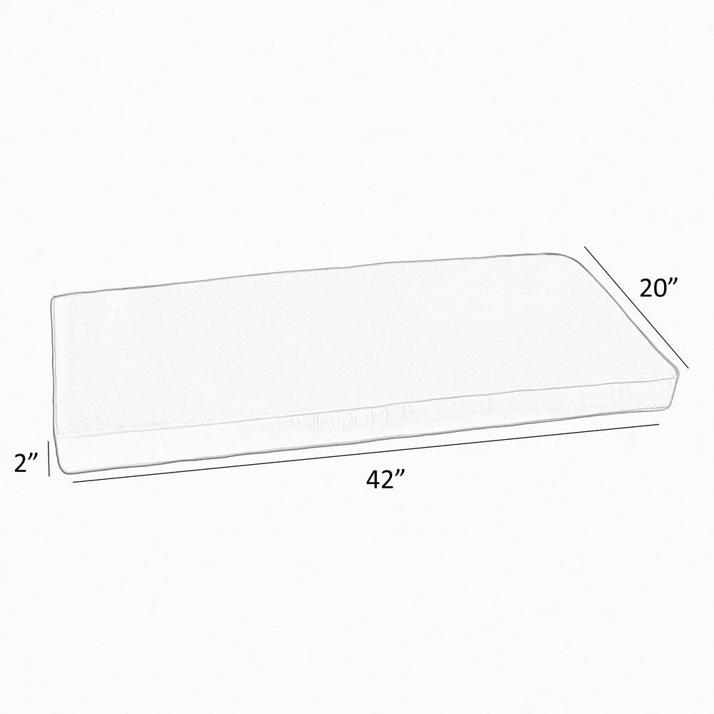 Textured Beige Bench Cushion 37" to 48" C792