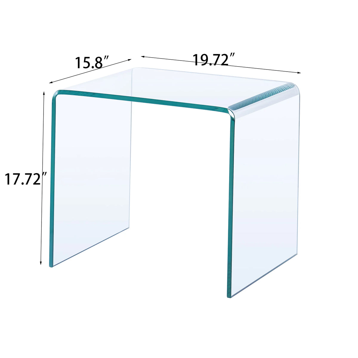 Clear Glass Side & End Table J2874