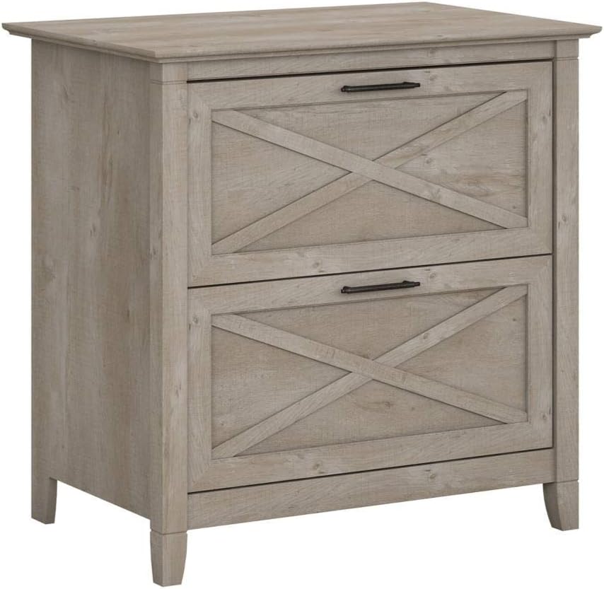 2 Drawer Lateral File Cabinet in Washed Gray G98194