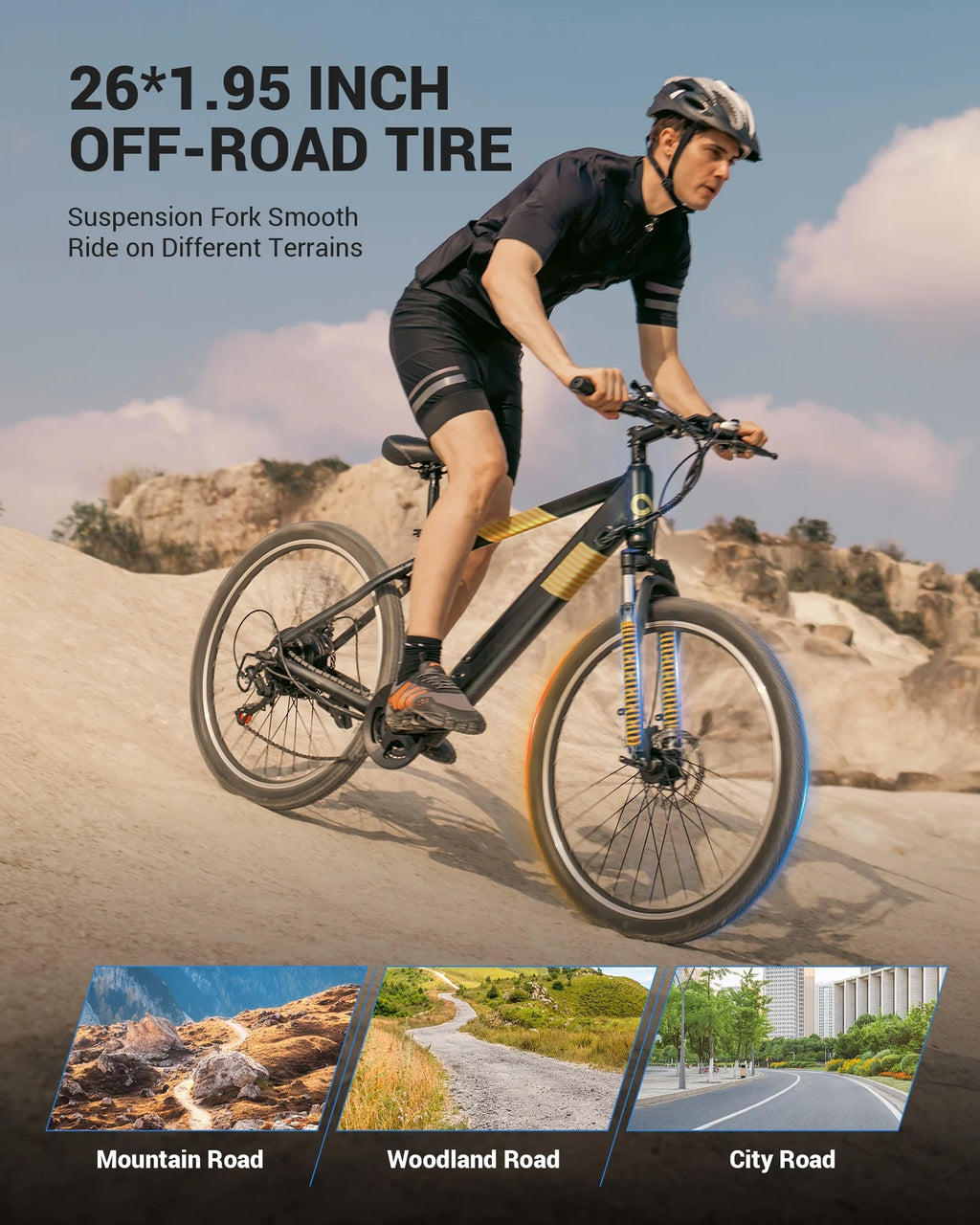 350W 26 Electric Mountain Bike with Removable Battery E22150