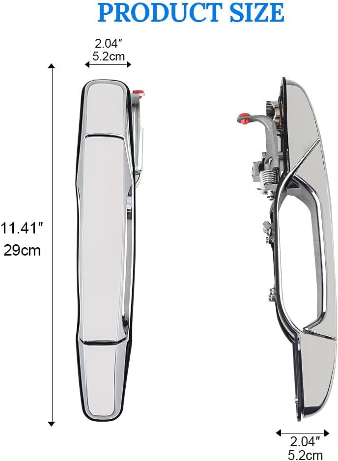 Exterior Chrome Door Handle 4Pcs Front & Rear Driver & Passenger Side J58839