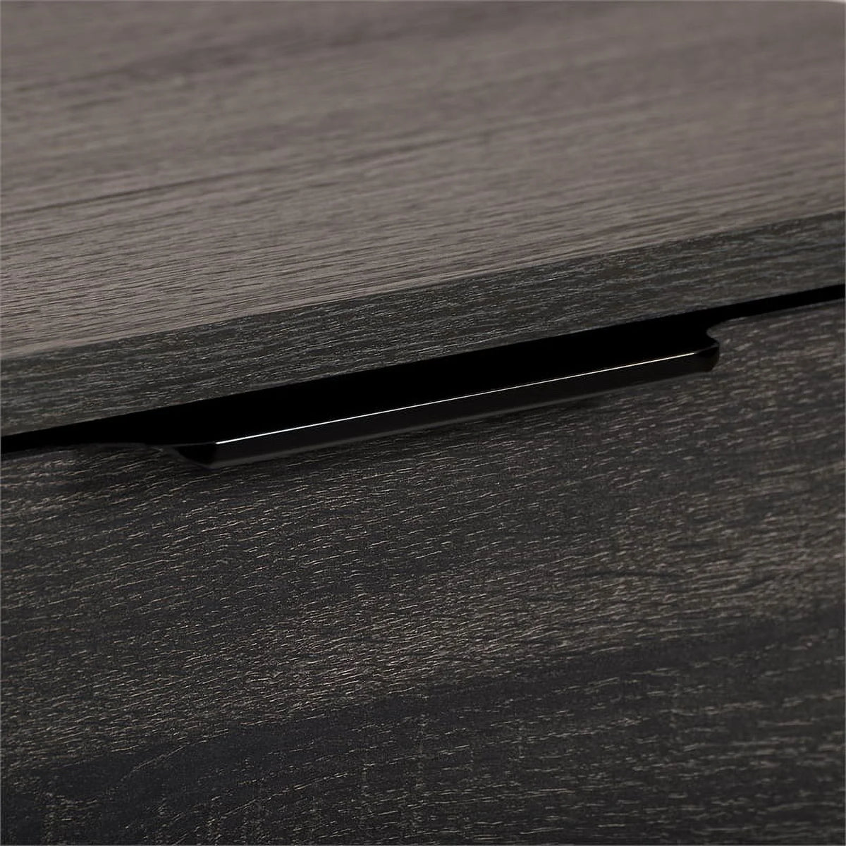 Dark Gray Engineered Wood TV Stand with Closed Storage G969402