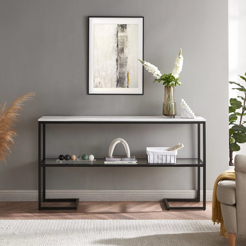 Console Table Gold Glass Top S9264