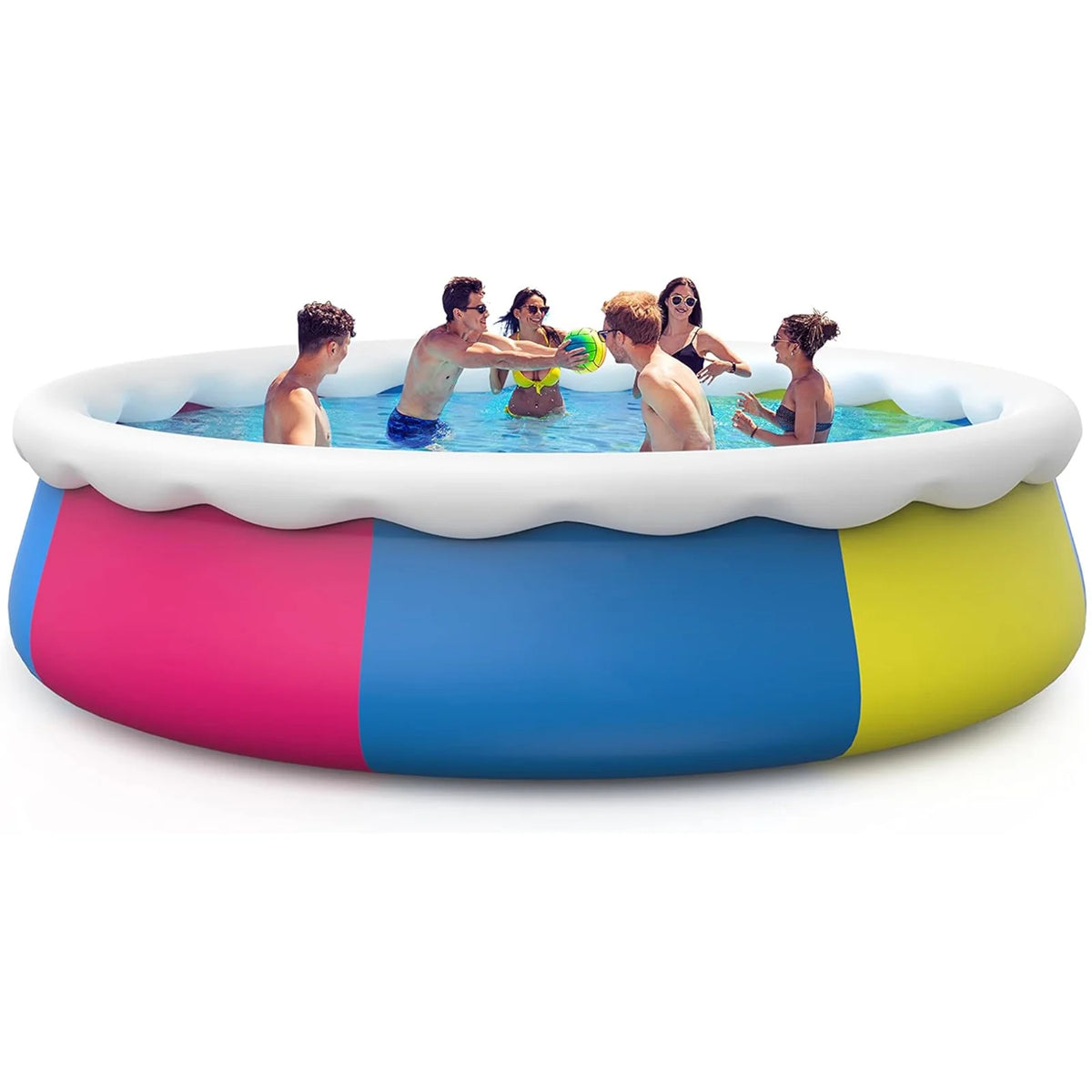 15ft x 35in Round Inflatable Swimming Pool Set with Filter Pump and Cover L4673
