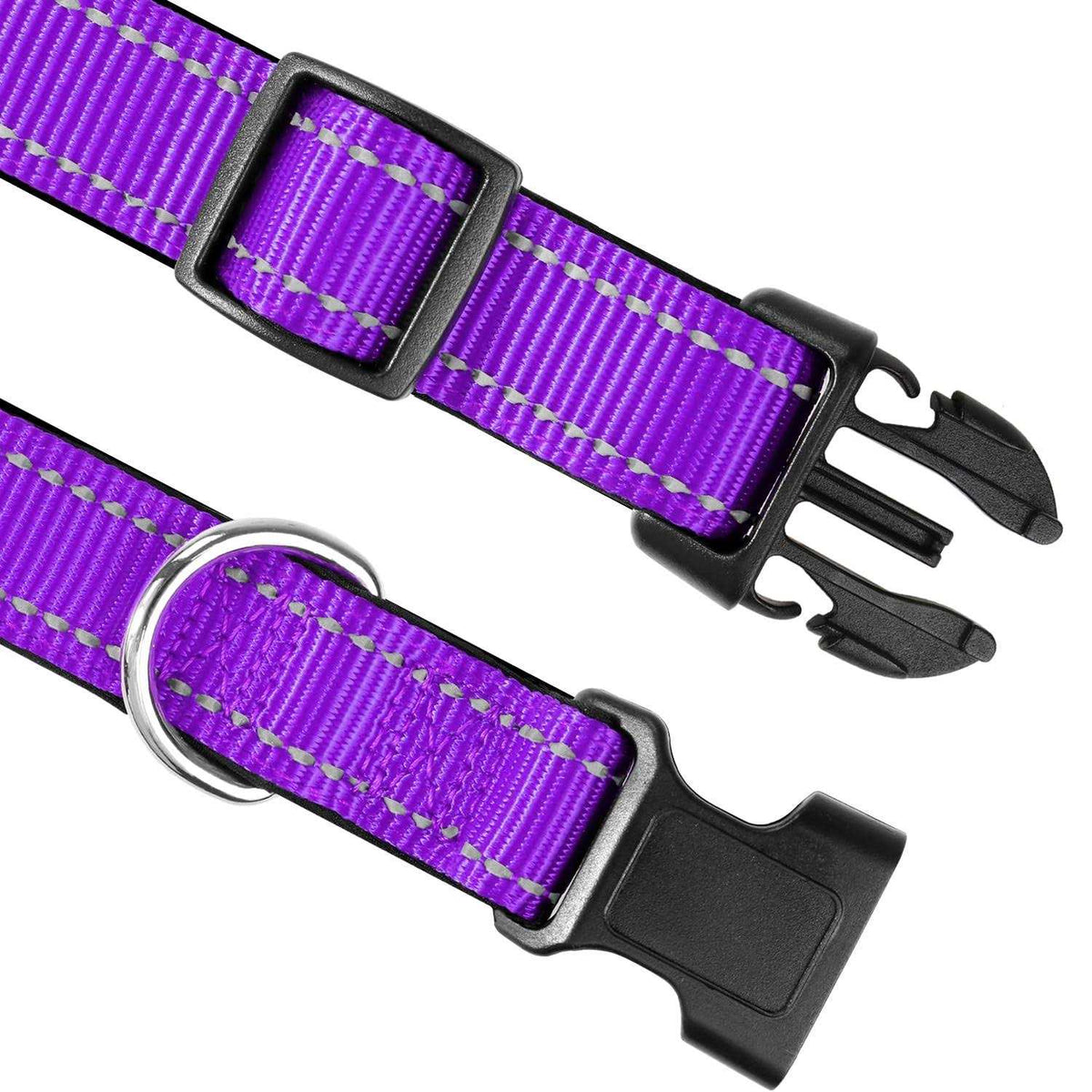 Reflective Neoprene Padded Nylon Adjustable Dog Collar O42234