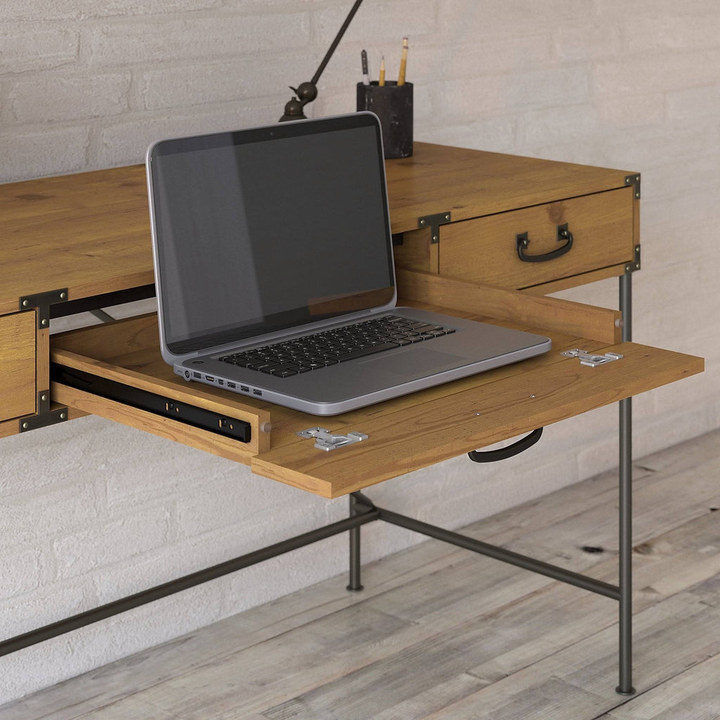 48W Writing Desk with Mobile File Cabinet and Bookcase T123