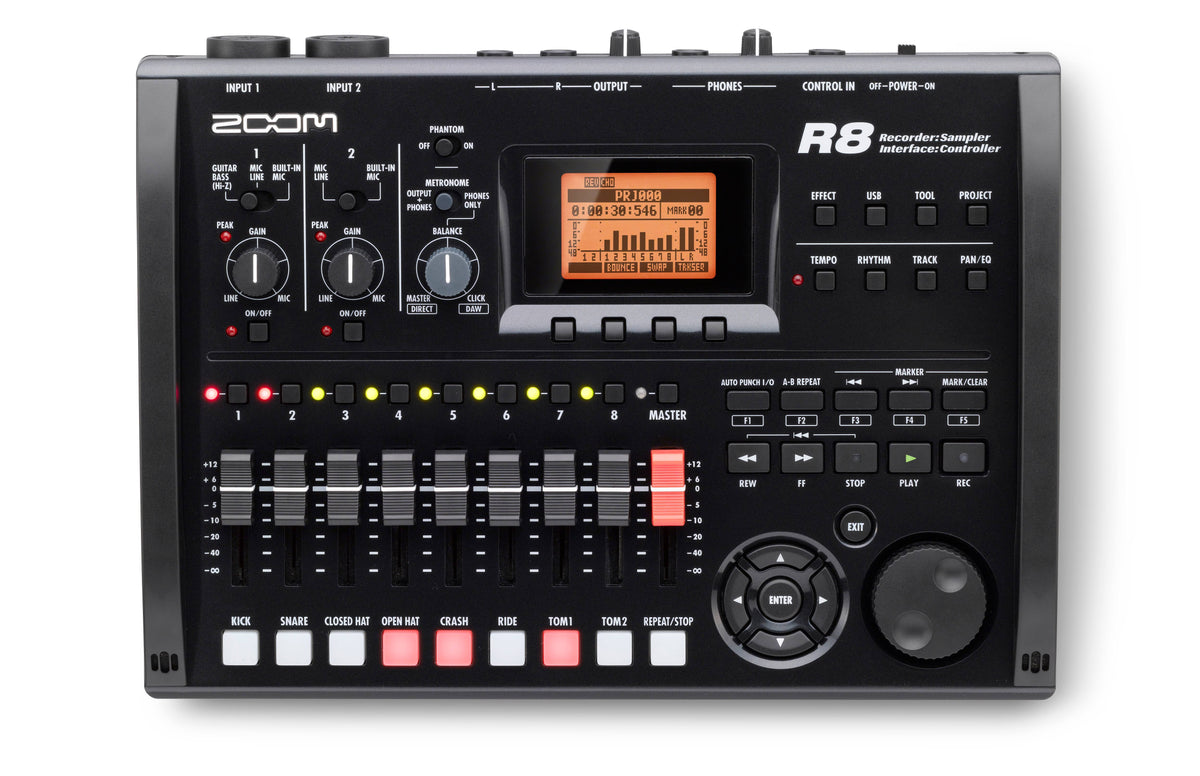 8-Track Recorder Audio Interface Pad Sampler T466