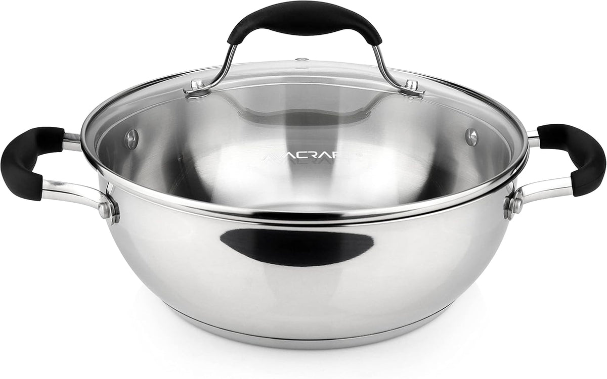 18/10 Stainless Steel 11 Inch Everyday Pan with Glass Lid L3949