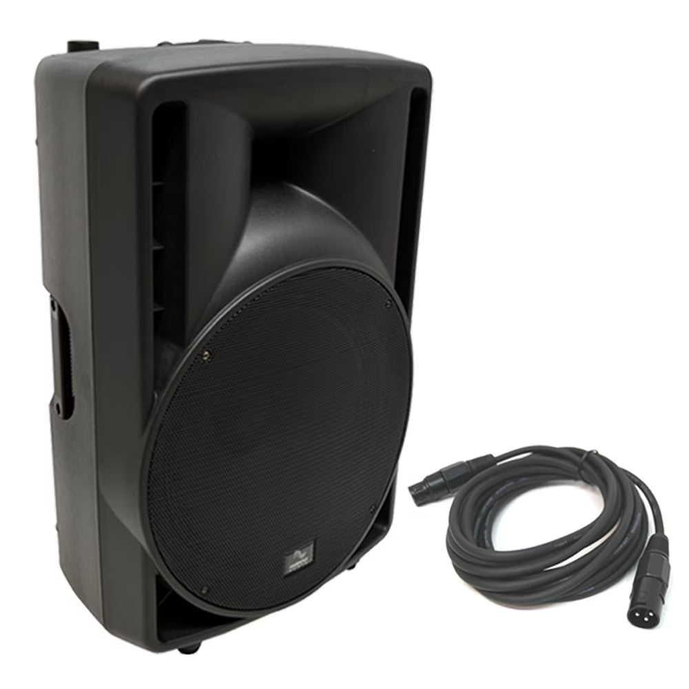15" Powered 1000W Active PA Speaker with XLR Cable J58611