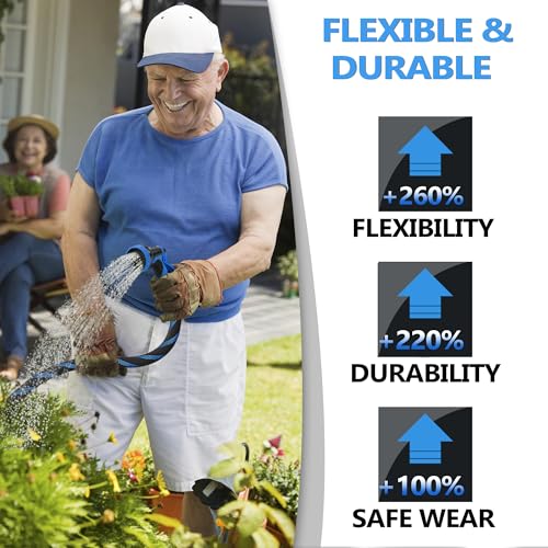 50 ft Heavy Duty Flexible Lightweight Kink-free Rubber Garden Hose P3581