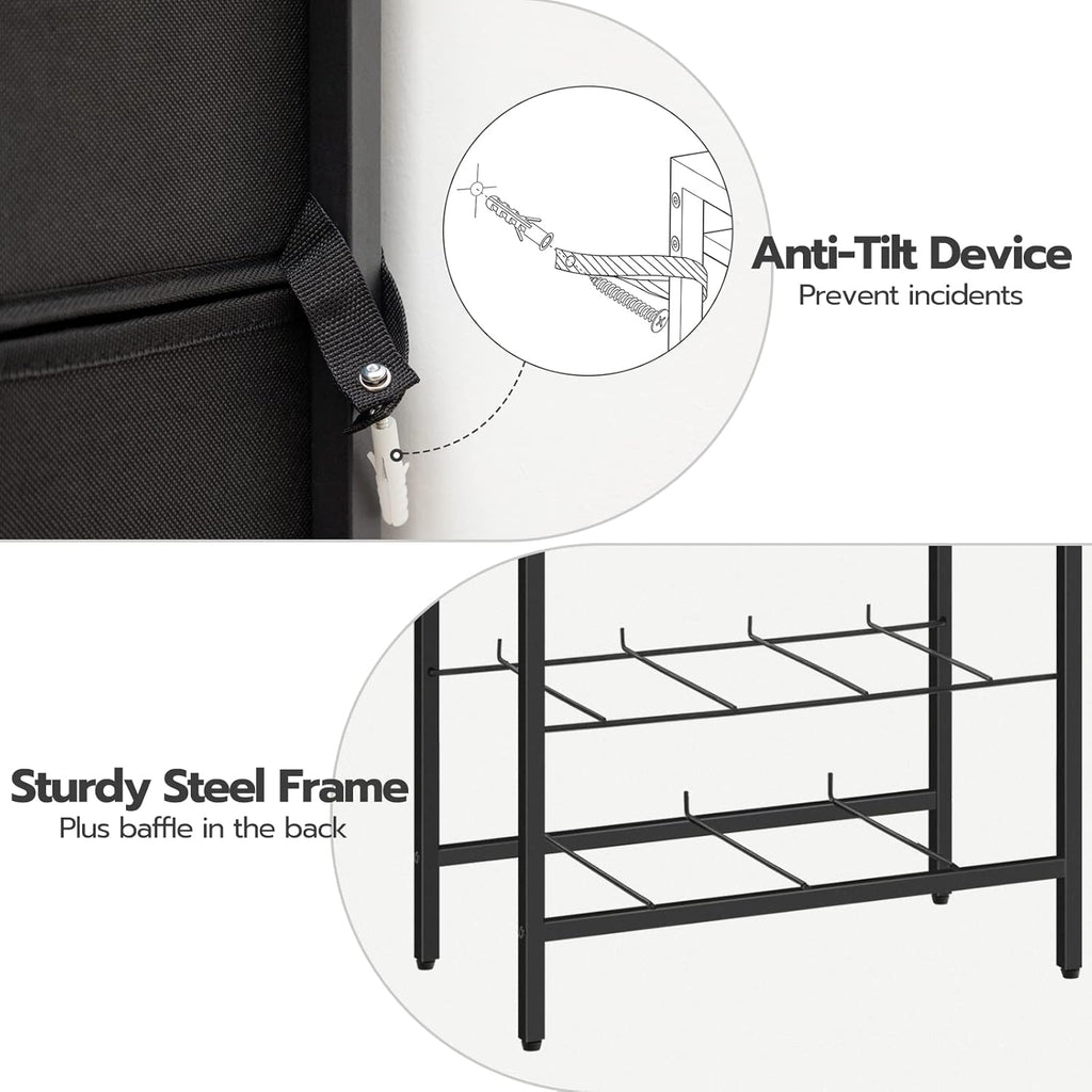 5 Drawer Dresser with Steel Frame and Wood Top R164364