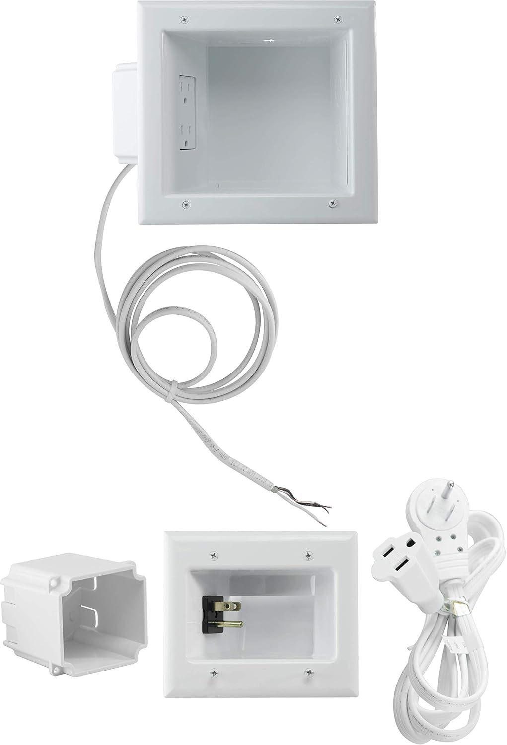 White Flat Screen TV Cable Organizer Kit S471031