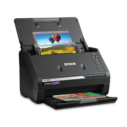 Black Wireless Photo and Document Scanning System F7624