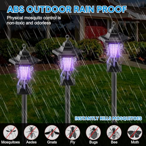 4 Pack Solar Powered Mosquito Zapper J8984