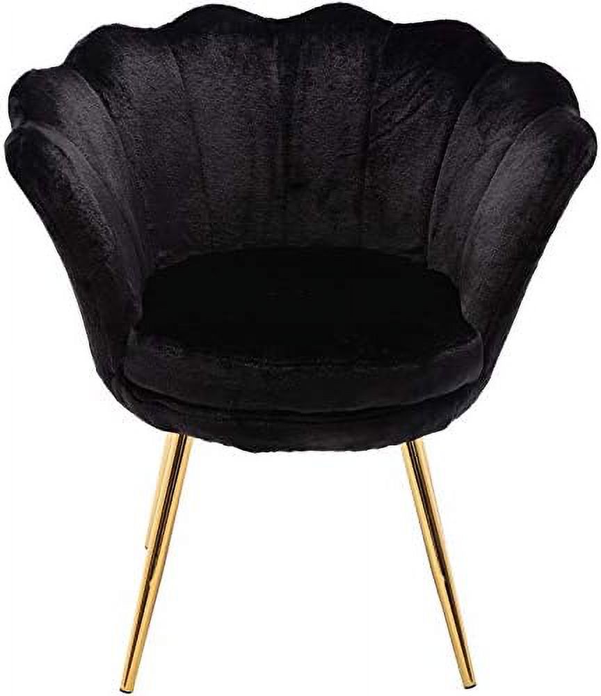 Dusty Pink Velvet Scalloped Accent Chair O133