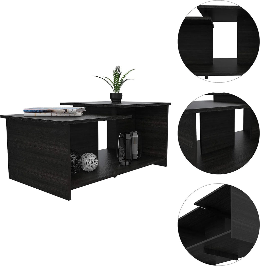 Espresso Coffee Table with Open Storage R147018