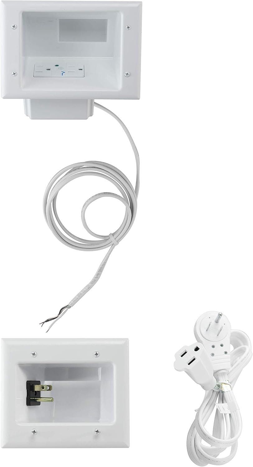 White Flat Screen TV Cable Organizer Kit S471031