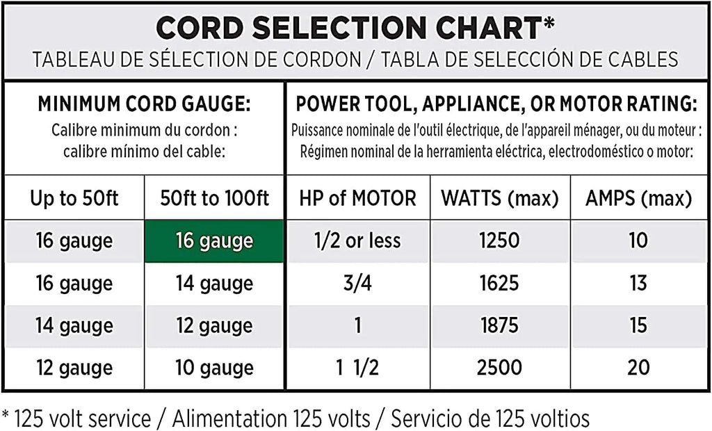 100 ft Extreme Cold Weather Outdoor Extension Cord W612698