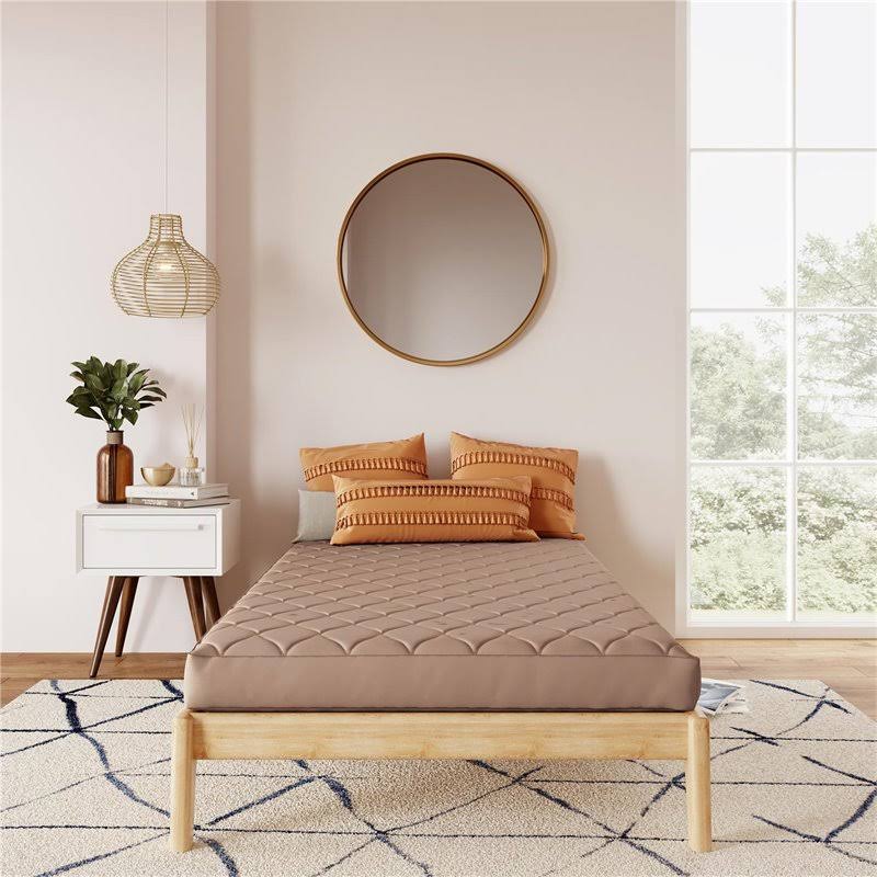 Quilted Twin Mattress with Removable Cover in Gray Y342770