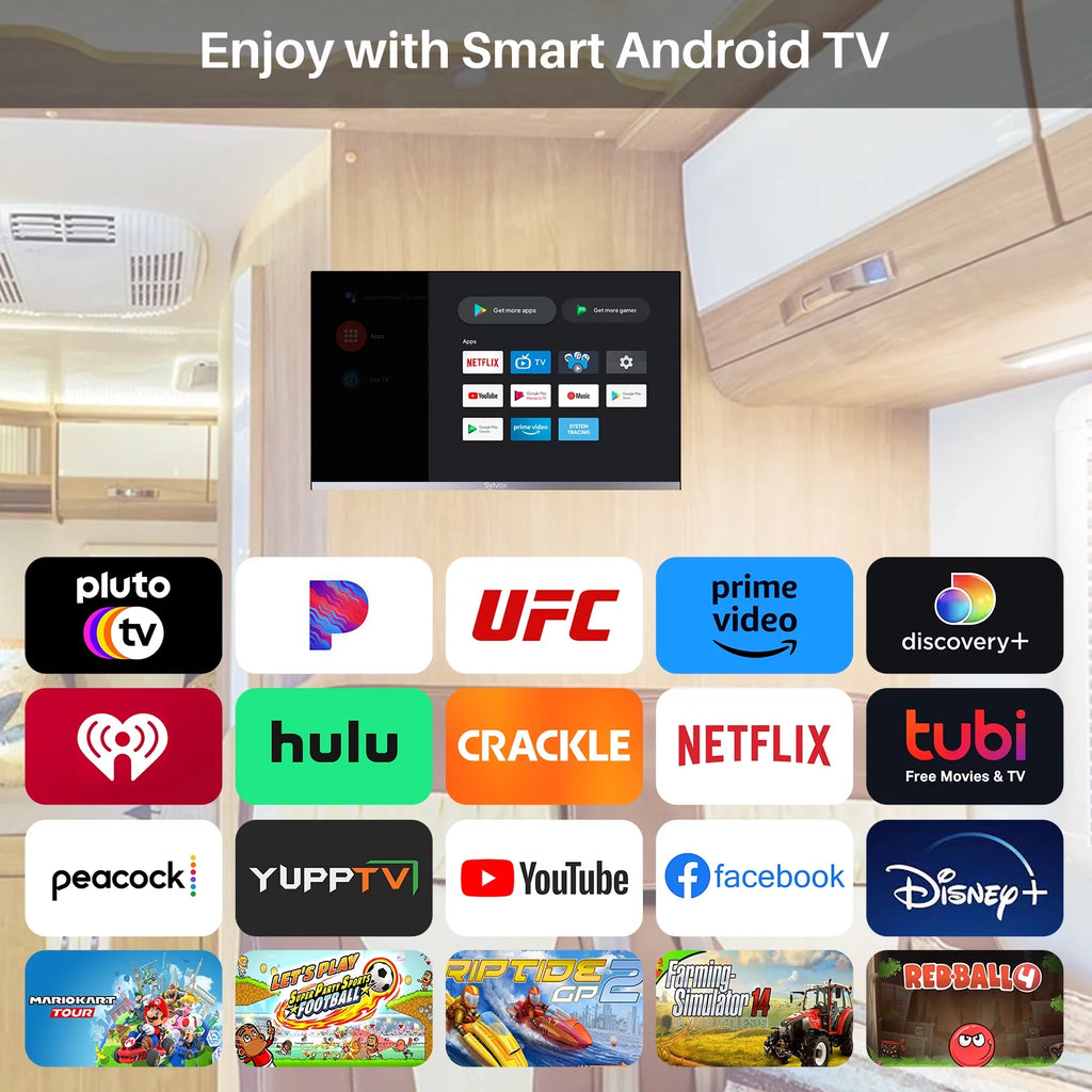 22 inch 12 Volt Smart TV with DVD Player P915