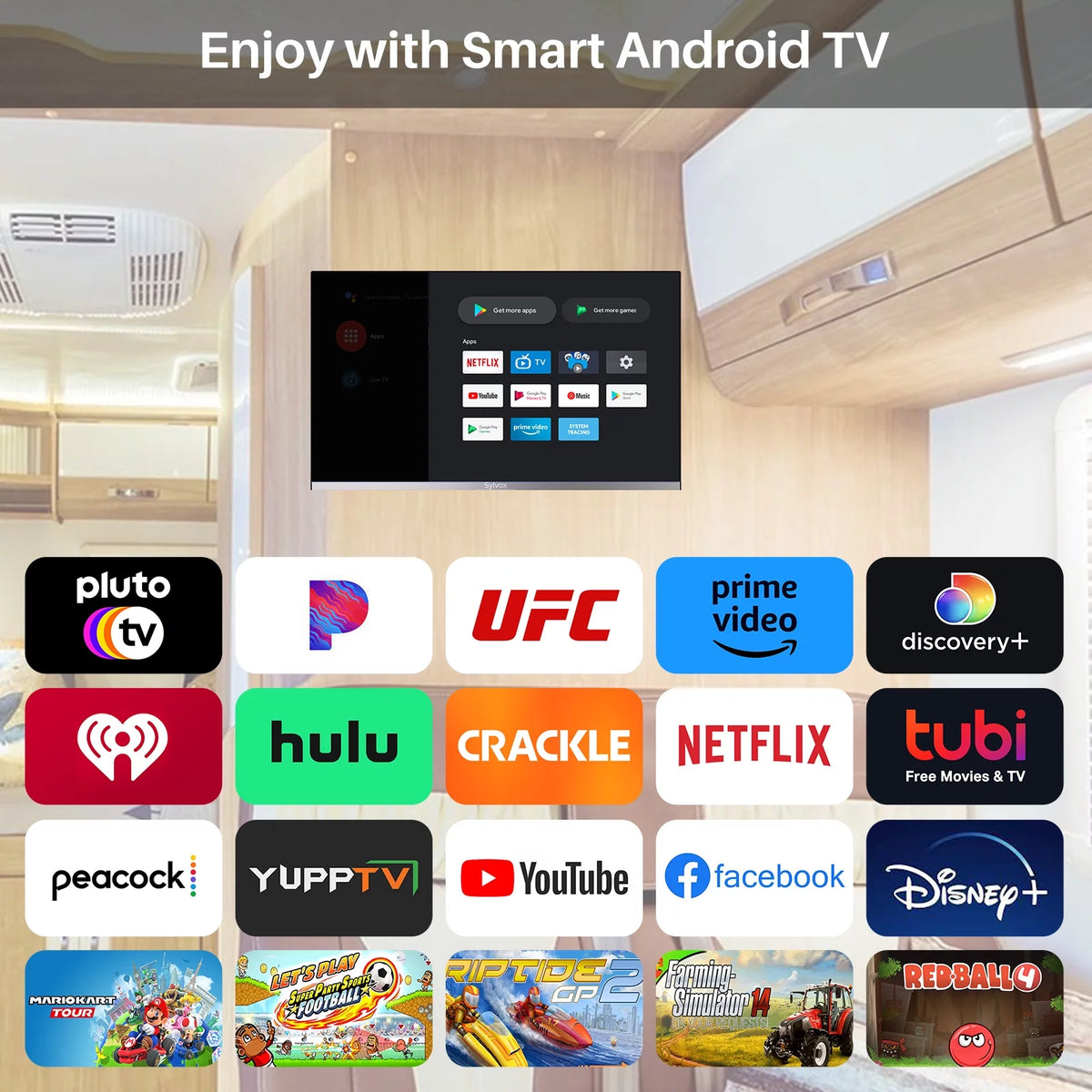 22 inch 12 Volt Smart TV with DVD Player P915