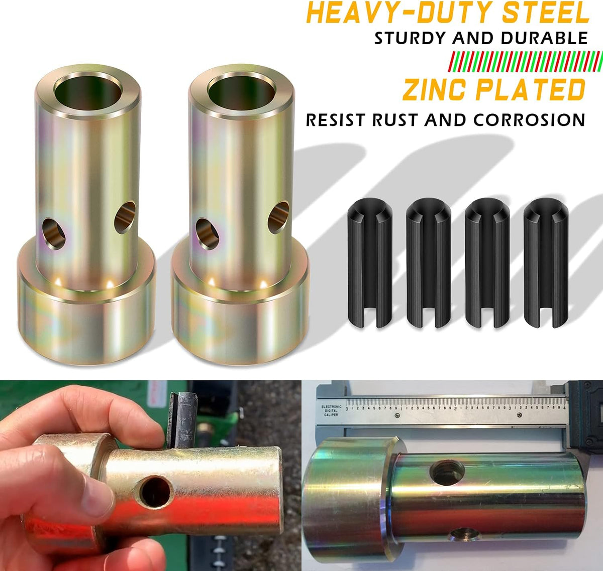 Pair of Cat 1 Quick Hitch Adapter Bushings Set for Category I 3-Point Tractors T614