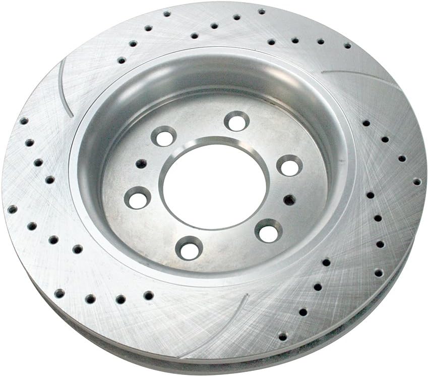 Pair of 2 Drilled and Slotted Disc Brake Rotors A484