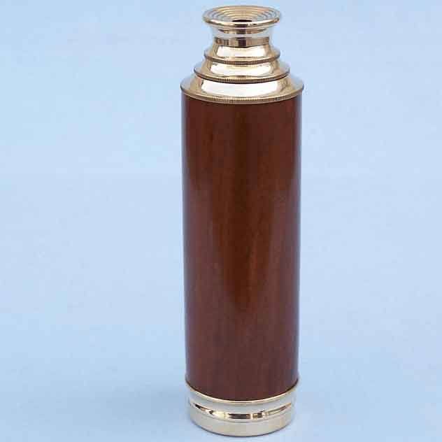 Brass / Wood Spyglass 15x22 Pocket Telescope H13944